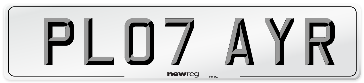 PL07 AYR Number Plate from New Reg